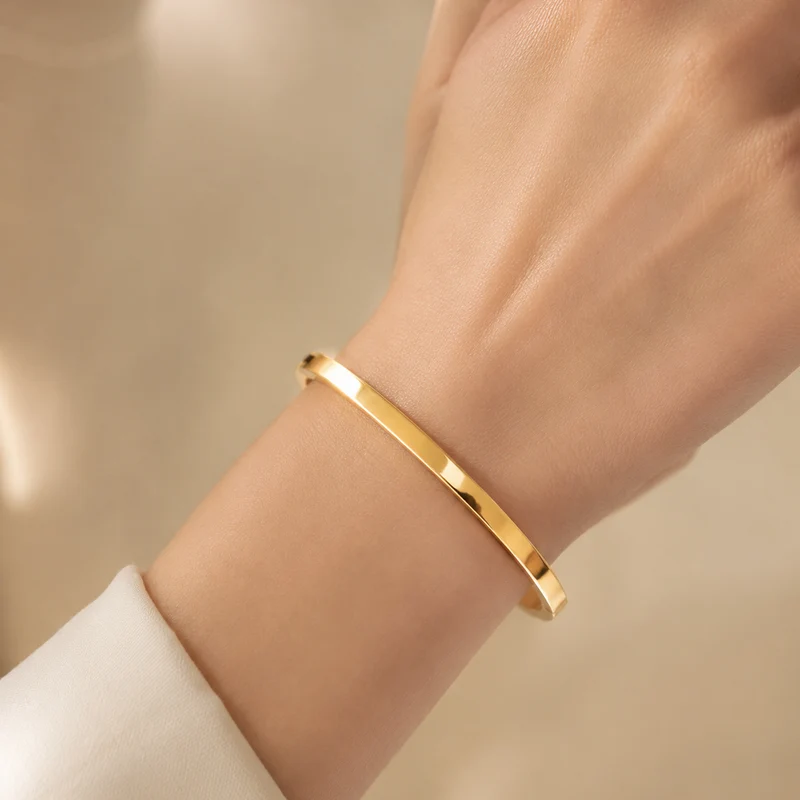 Pulsera Esclava Lisa de Acero