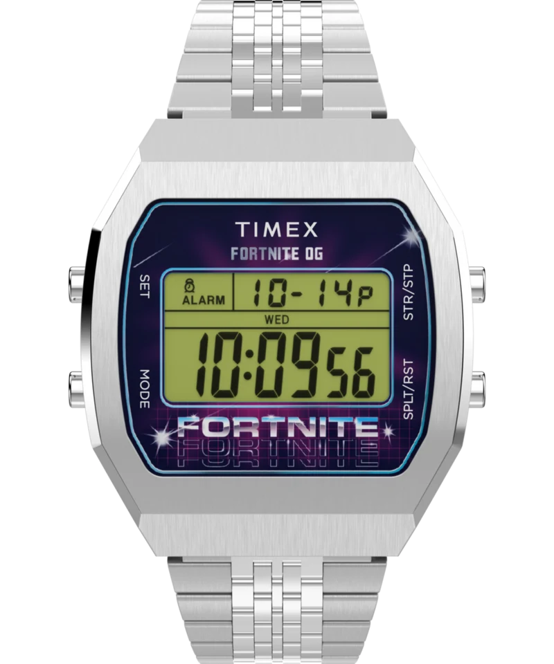 Timex x Fortnite T80 36mm Stainless Steel Bracelet Watch