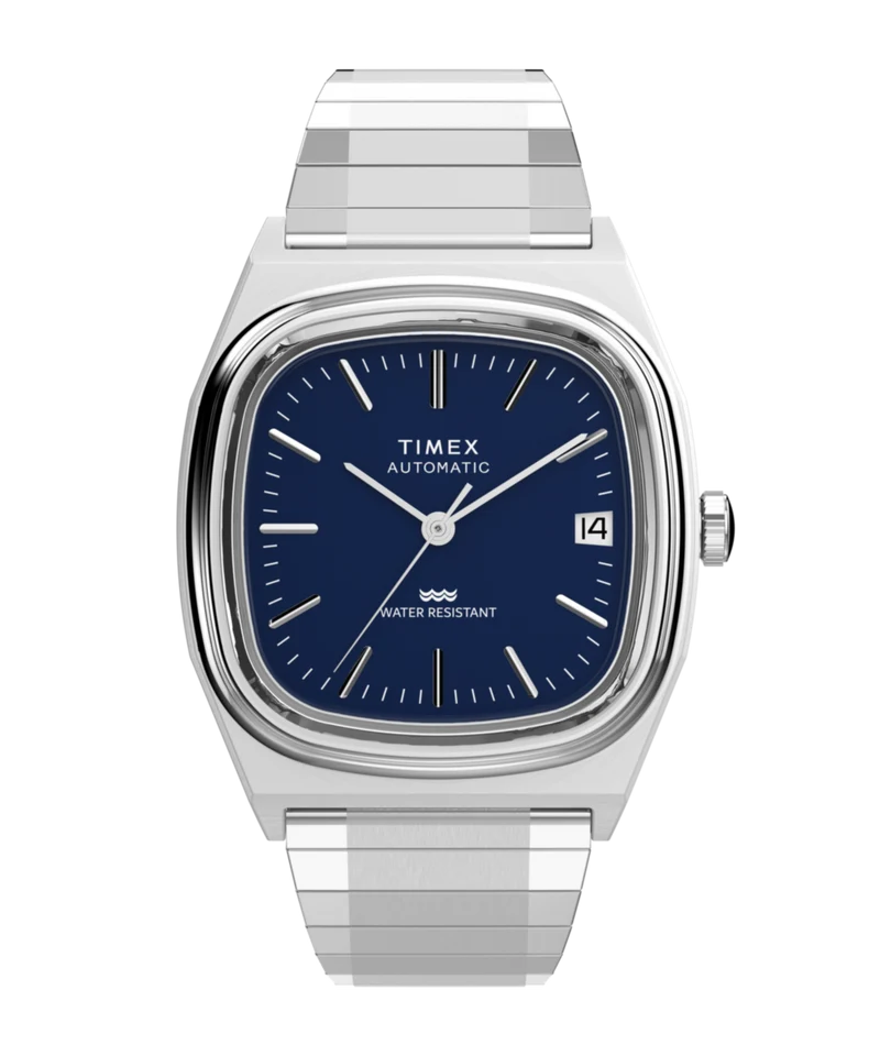 Timex® Automatic 1983 E Line 34mm Stainless Steel Expansion Band Watch