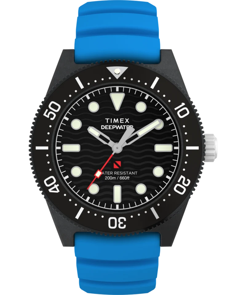 Deepwater Reef 200 XCF 43mm Synthetic Rubber Strap Watch