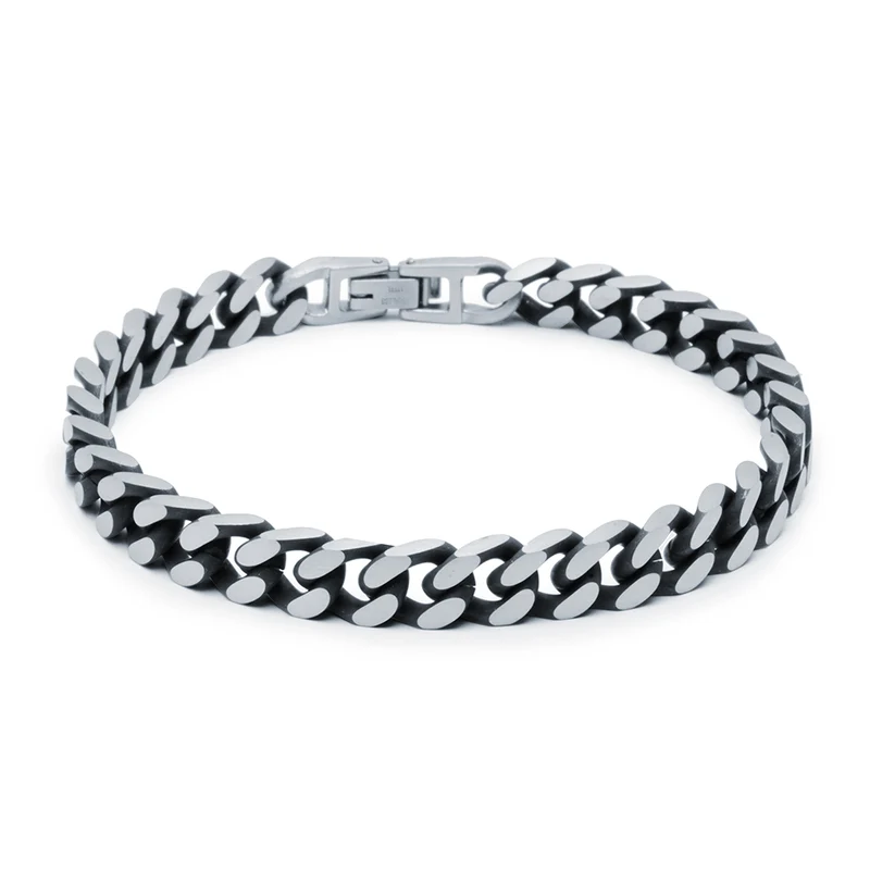 Pulsera Envejecida de Acero Inoxidable
