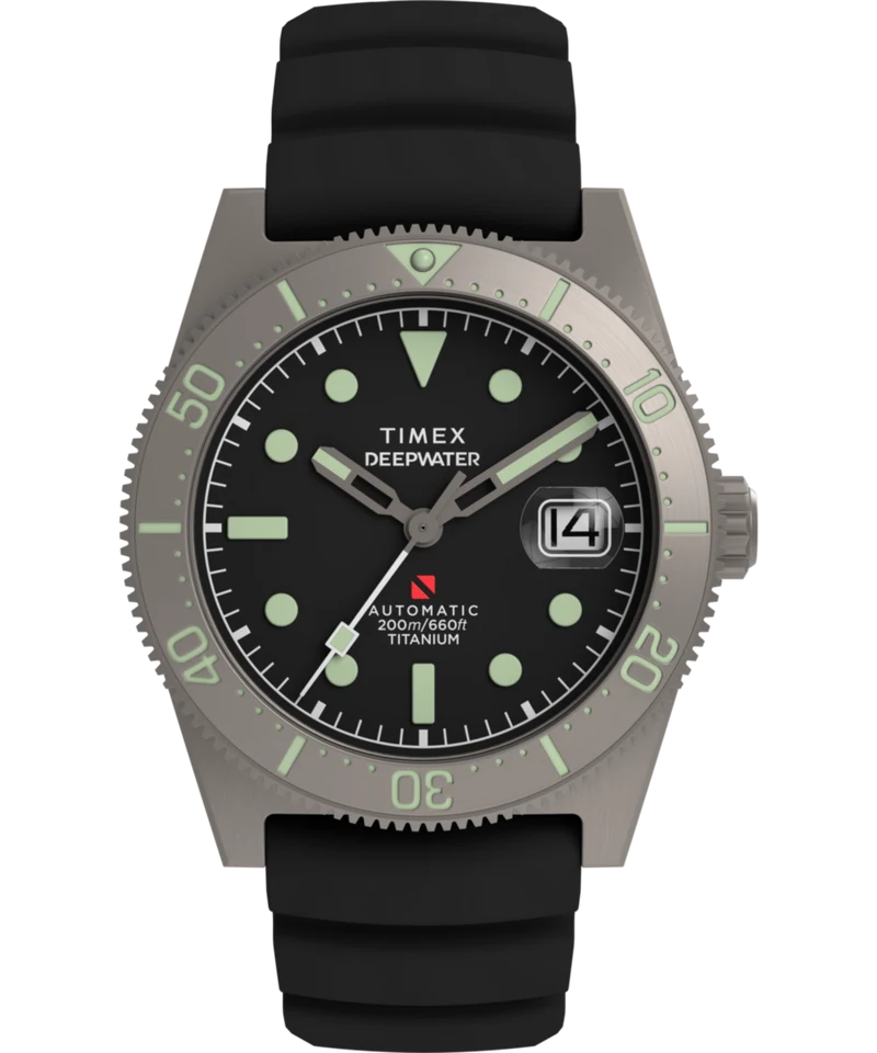Deepwater Reef 200 Titanium Automatic 41mm Synthetic Rubber Strap Watch