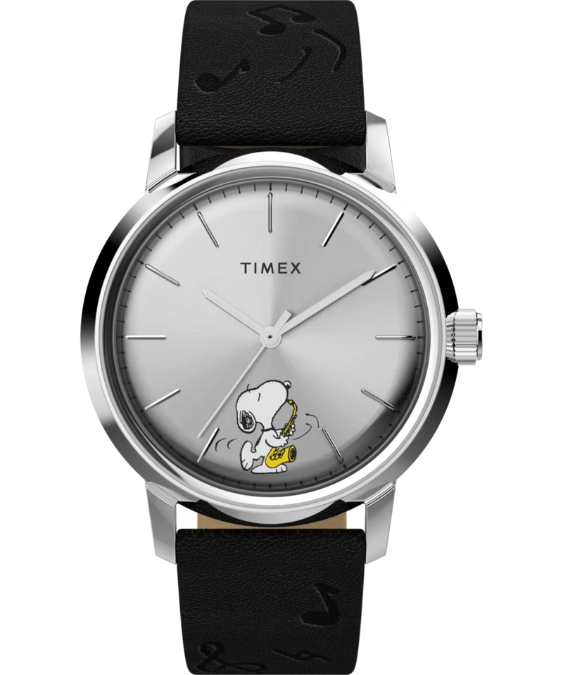 Peanuts® x Timex Marlin® Automatic Saxophonist 40mm Leather Strap Watch