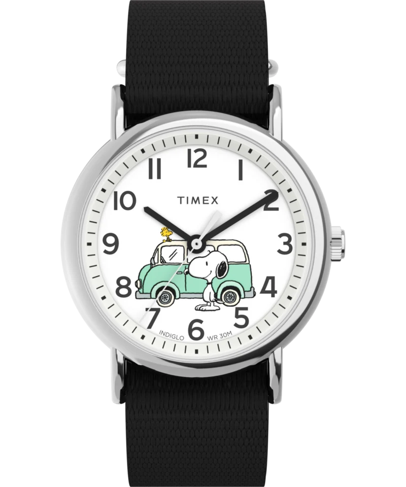 Peanuts® x Timex Van 38mm Fabric Strap Watch