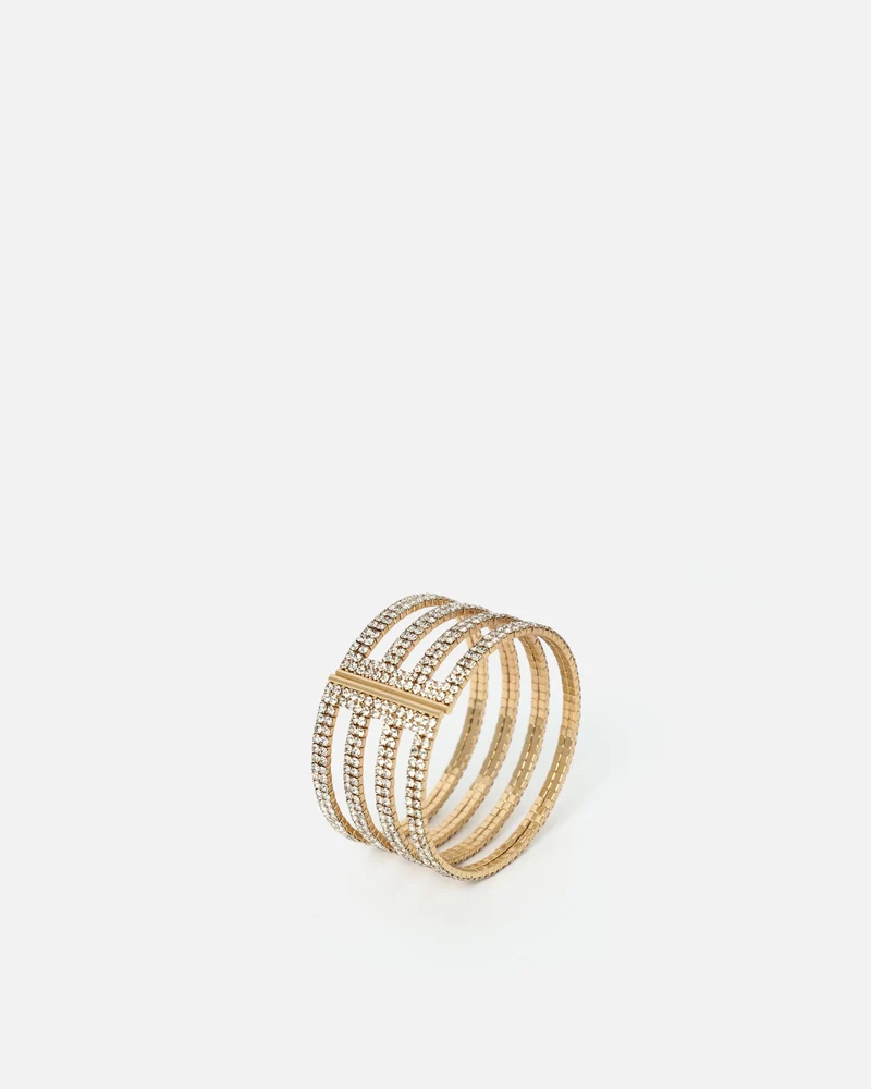Jacinta pulsera rígida de strass