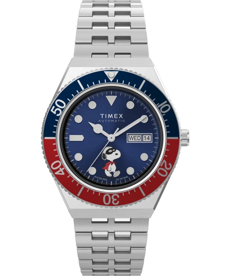 Peanuts® x Timex M79 Automatic 40mm Stainless Steel Bracelet Watch
