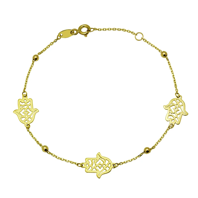 Pulsera Mano de Fátima de Oro de 9 Quilates
