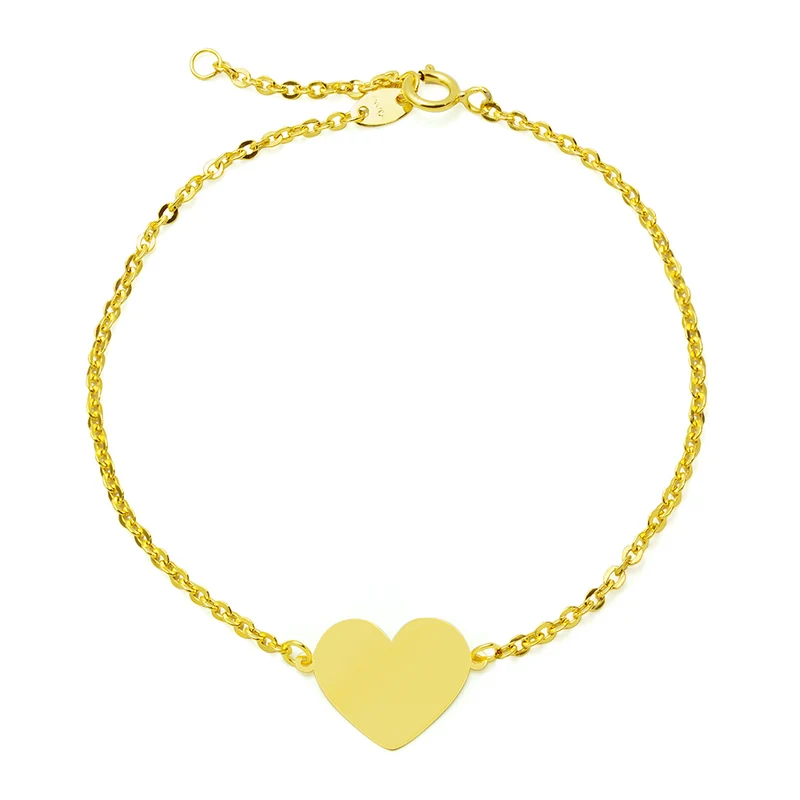 Pulsera Corazón de Oro de 9 Quilates