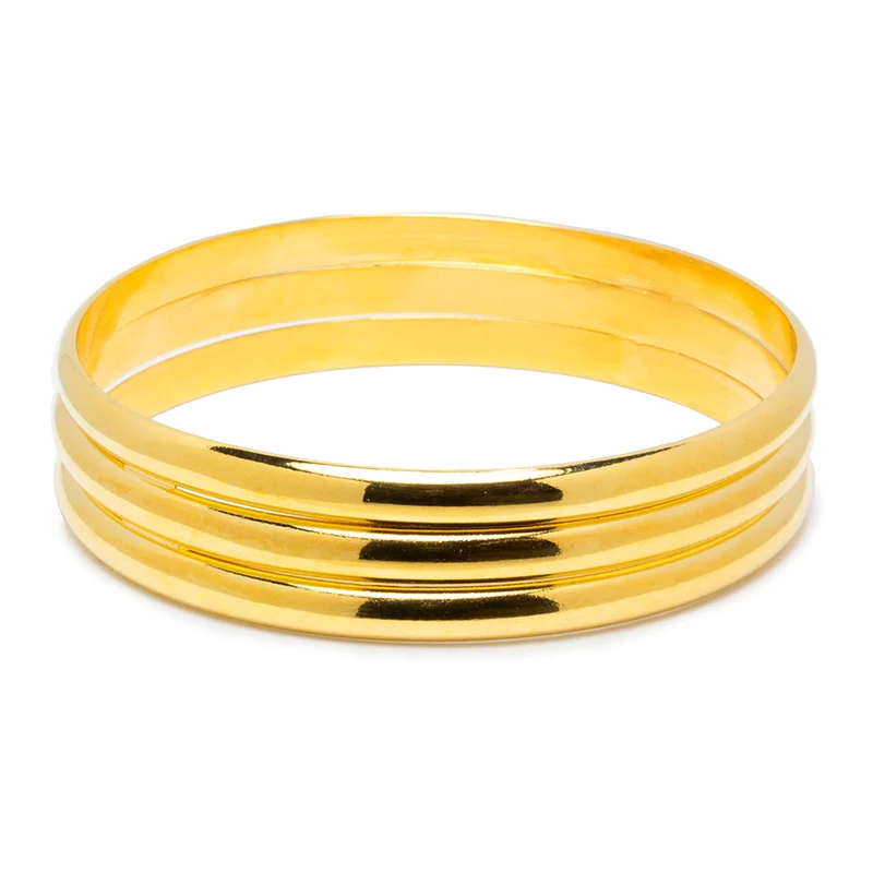 Pulsera Esclava Triple con Plaqué de Oro