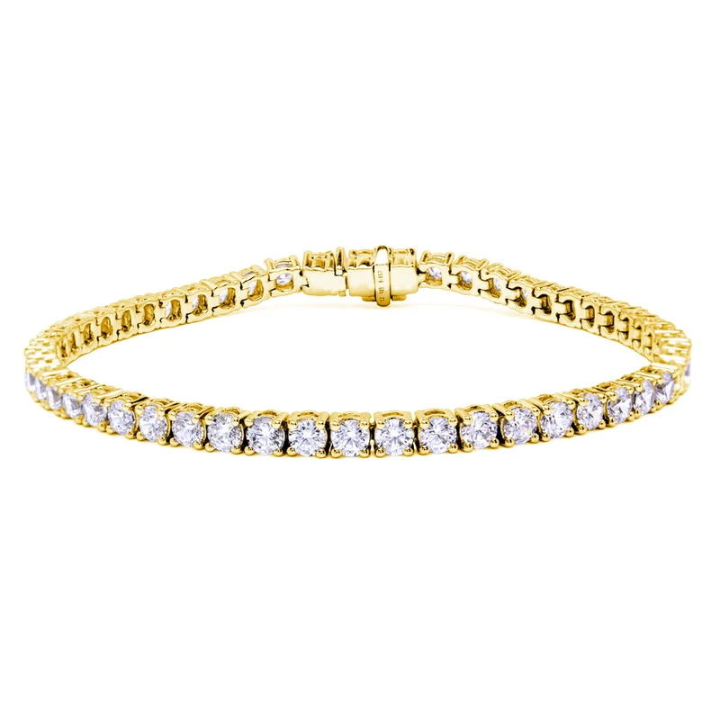 Pulsera Riviere con Diamantes de 5,00 Quilates en Oro Amarillo