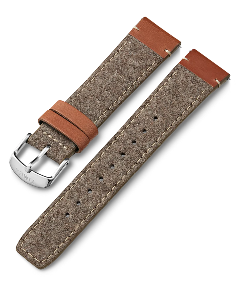 20mm Fabric Strap with Leather Accents