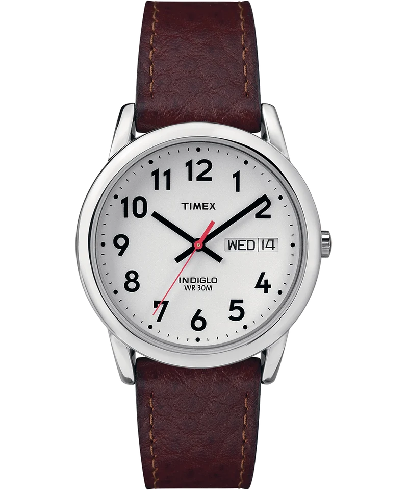 Easy Reader Day Date 35mm Leather Strap Watch