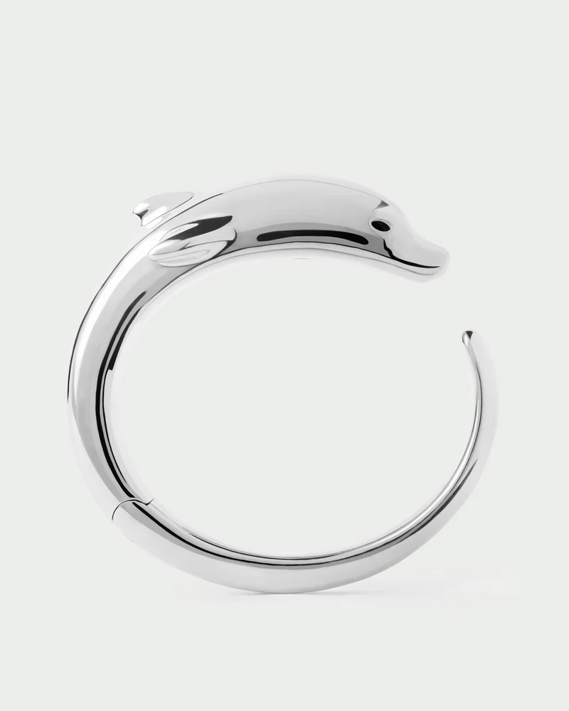 Dolphin silver bangle