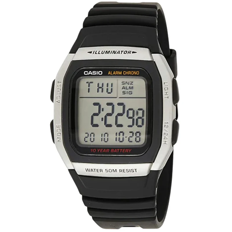 Casio Collection 35.5mm Digital Resin Quartz Watch W-96H-1AVES