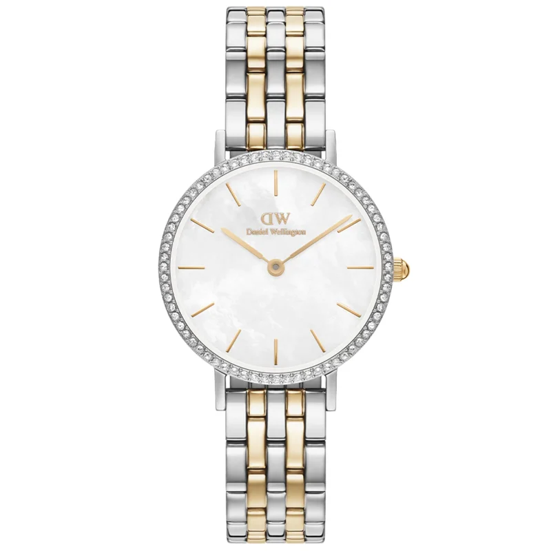 Daniel Wellington Petite 28mm Mother of Pearl Dial Steel Ladies Quartz Watch DW00100665
