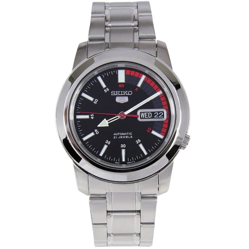 Seiko 5 Automatic Black Dial Stainless Steel Strap Men's Watch SNKK31K1