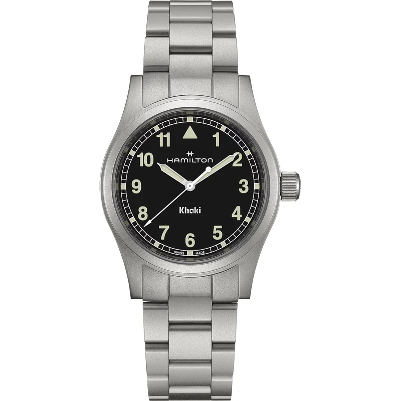 Hamilton Khaki Field 38mm Black Dial Steel Quartz Watch H69401130