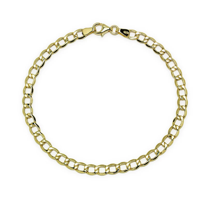Pulsera Barbada de Oro de 9 Quilates