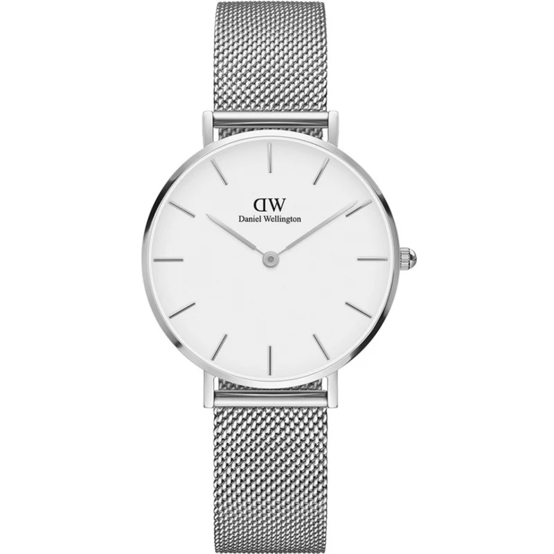Daniel Wellington Petite 32mm White Dial Steel Ladies Quartz Watch DW00100164
