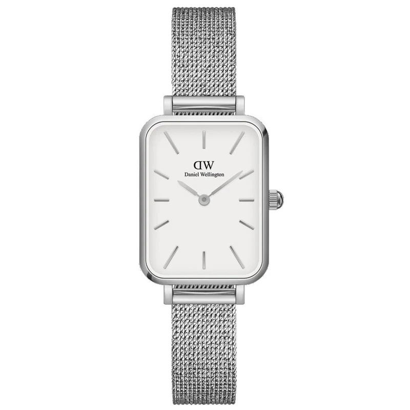 Daniel Wellington Quadro 20mm White Dial Steel Ladies Quartz Watch DW00100438