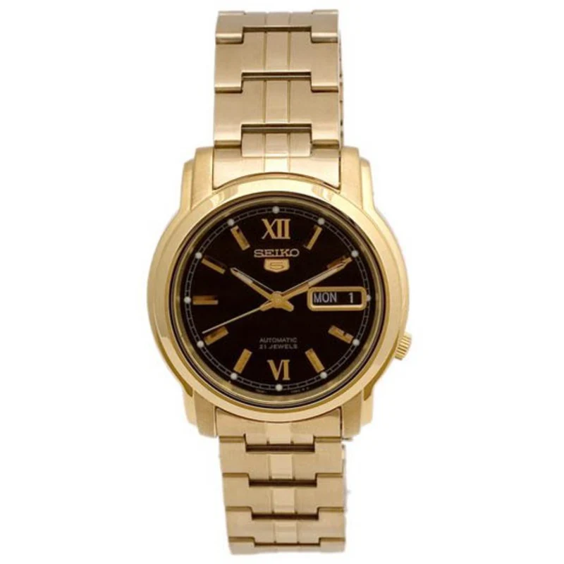 Seiko 5 Automatic Black Dial Stainless Steel Strap Men's Watch SNKK86K1