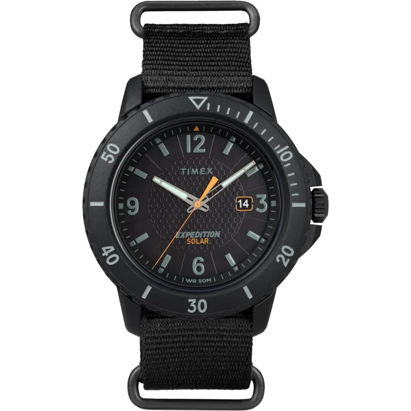 Timex Expedition 44mm Black Dial Nylon Mens Quartz Watch TW2U30300