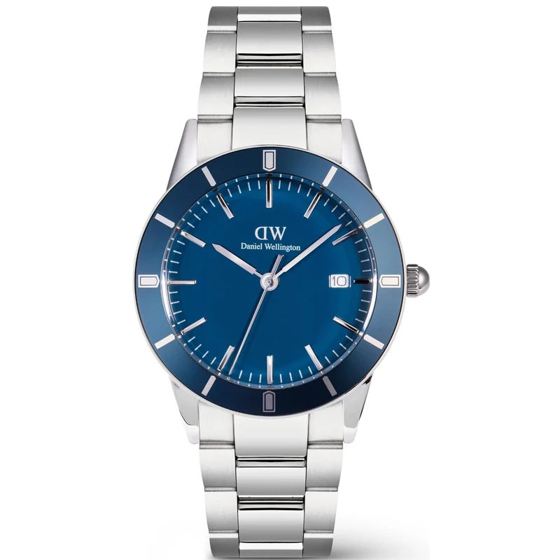 Daniel Wellington Iconic 40mm Blue Dial Steel Mens Quartz Watch DW00100820