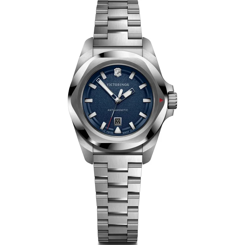Victorinox I.N.O.X. 32mm Blue Dial Steel Ladies Quartz Watch 242038