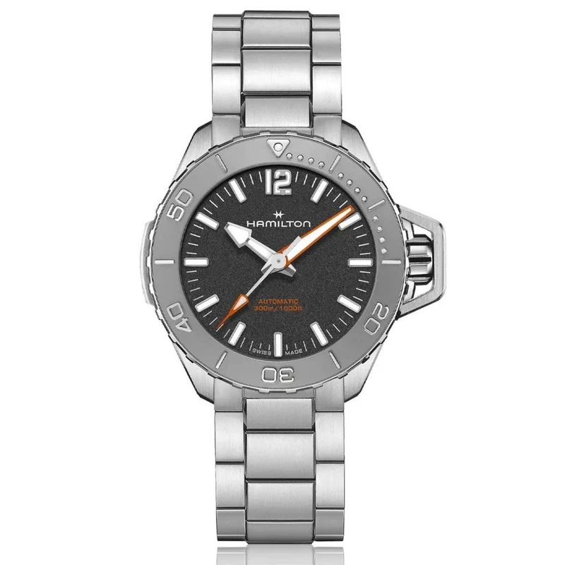 Hamilton Khaki Navy 41mm Black Dial Steel Mens Automatic Watch H77485130