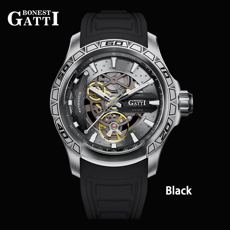 BONEST GATTI BG4005 Skeleton Automatic Men's Sports Watch