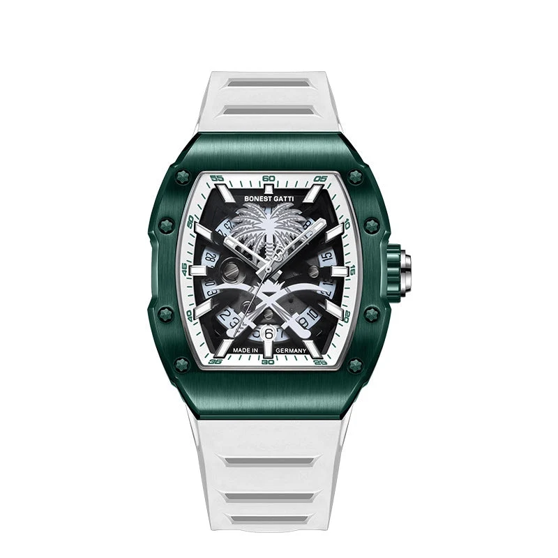 BONEST GATTI BG9904 Palm Tree & Sword Skeleton Automatic Watch