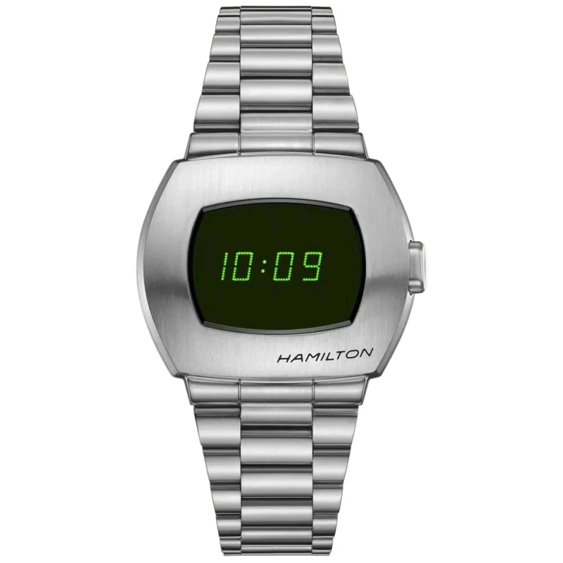 Hamilton American Classic 41mm PSR Green Digital Steel Quartz Watch H52414131