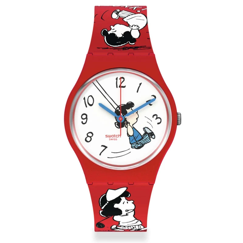 Swatch Originals 34mm White Dial Silicone Quartz Watch SO28Z106