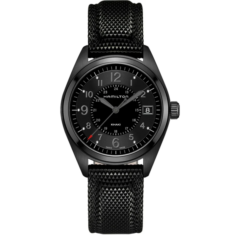 Hamilton Khaki Field 40mm Black Dial Carbon Fiber Mens Quartz Watch H68401735