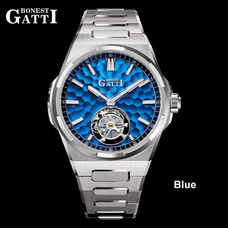 Bonest Gatti BG7005 Hammer Pattern – Automatic Tourbillon 80-Hour Power Reserve