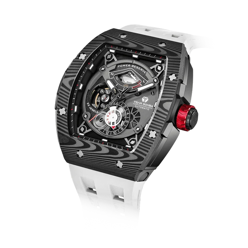Official TSAR Bomba Carbon Fibre Automatic Kinetic Energy Watch – TB8210CF