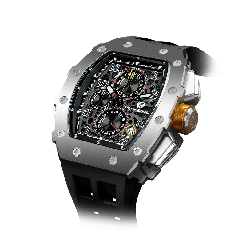 Official TSAR BOMBA Elemental Series TB8204Q – Calendar & Chronograph Watch