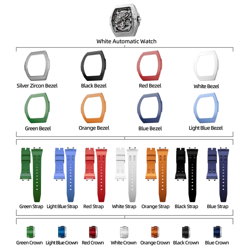 Official TSAR BOMBA TB8218D Diamond Edition – Atomic Interchangeable Automatic Watch (Multi-7 Twin Combo)