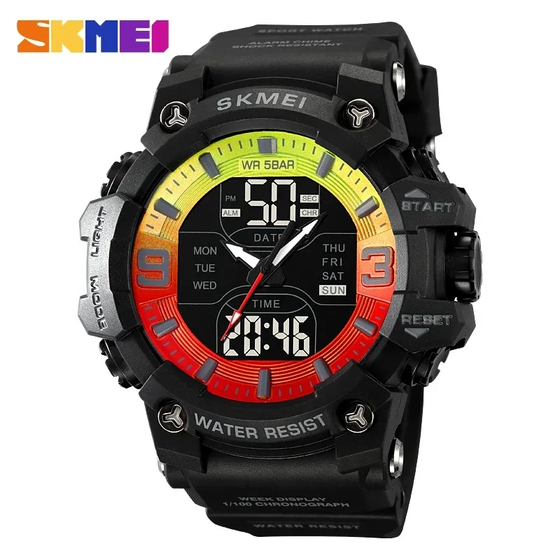 Skmei Military Tactical 2222 Waterproof Dual-Digital Sports Watch