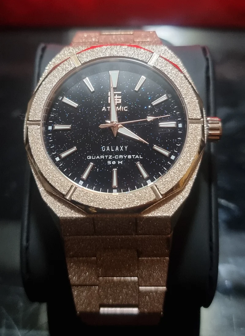 Atomic™ RoseGold Galaxy Frosted Steel Luxury Watch - Limited-Edition (Australian Brand)
