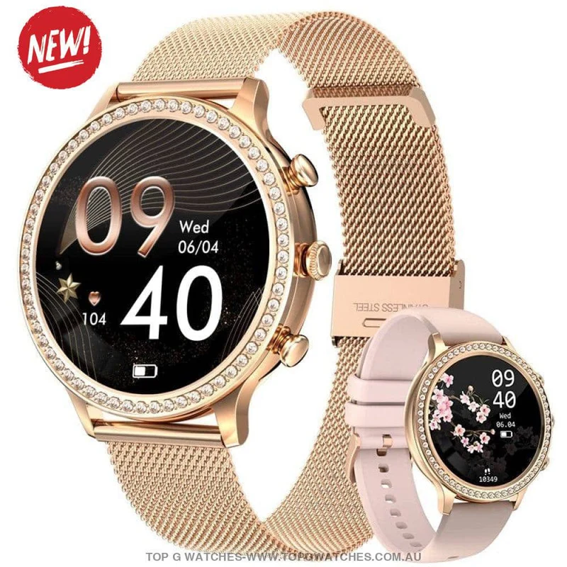 LIGE Diamond-Style Bluetooth Calling Smartwatch with Custom Dials & Full Health Tracking