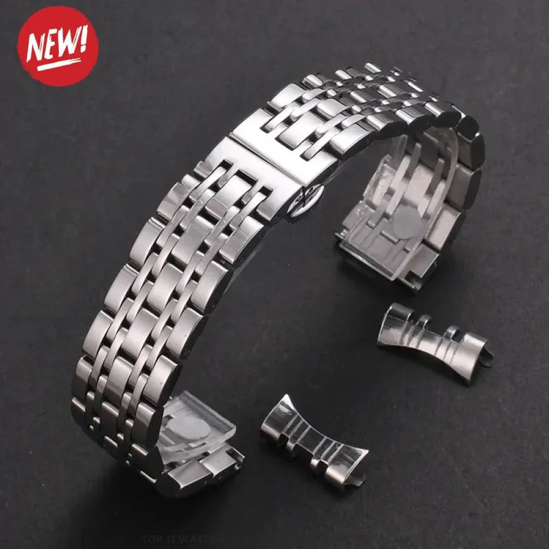 Universal 304L Stainless Steel Watch Band Replacement Strap (12mm–24mm)