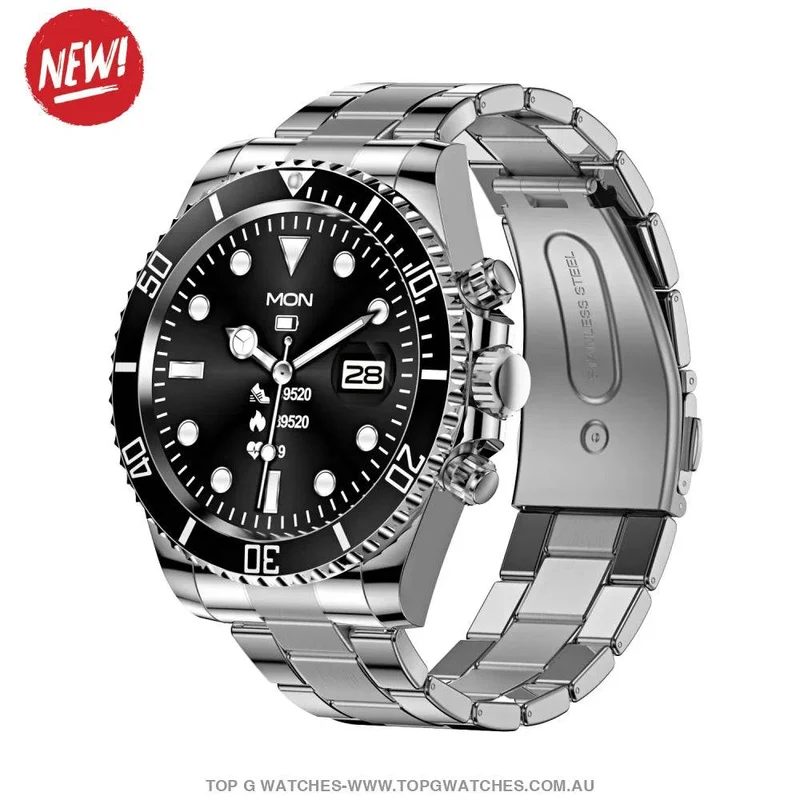 Rolux Subdiver Pro Luxury Steelband Bluetooth Smartwatch – Premium Dive-Style Digital Watch