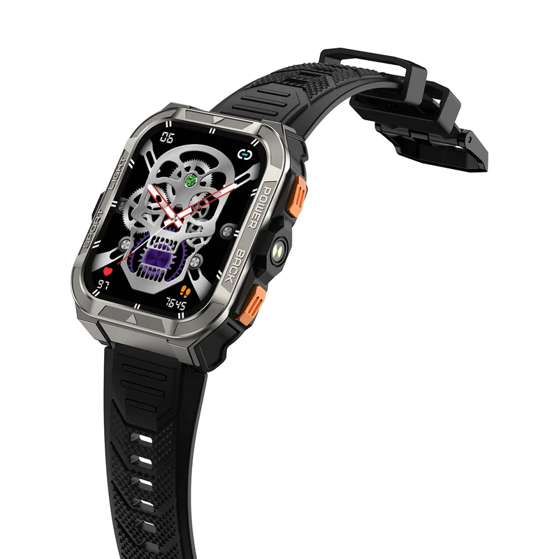 Blackview W80 Pro GPS Rugged Smartwatch – LED Flashlight, Bluetooth Calling