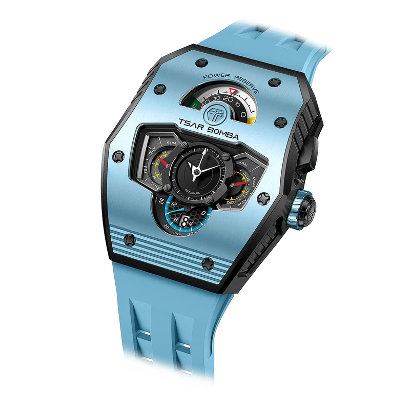 Official TSAR BOMBA Parallax TB8229 Automatic Watch | Ceramic Carbon Fibre Luxury Watch