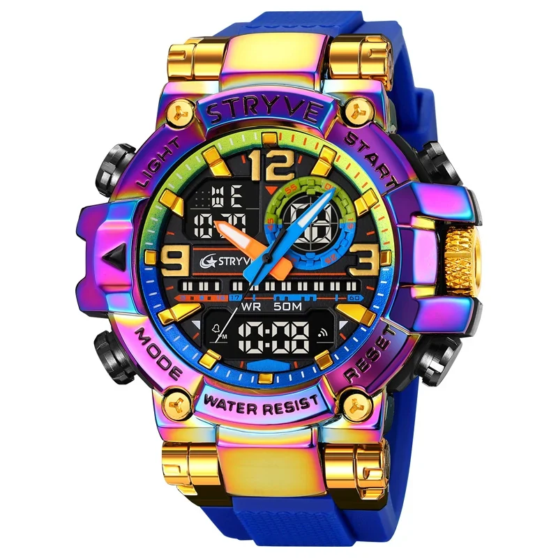 STRYVE S8025 Digital Analog Sports Watch – Shockproof Waterproof Dual Display