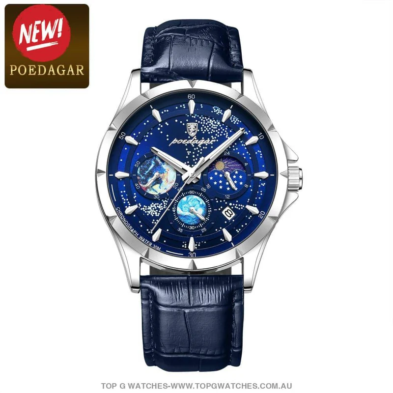 POEDAGAR Luminous Sky Chronograph Quartz Watch – P916