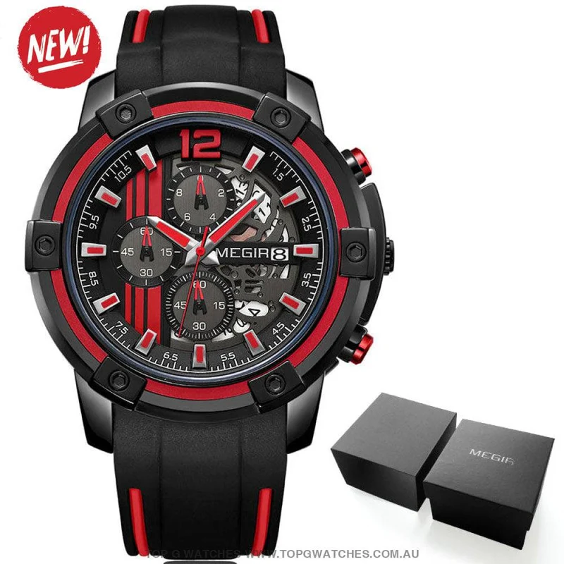 MEGIR Sports Touring Chronograph Quartz Watch – Oversized Performance Design