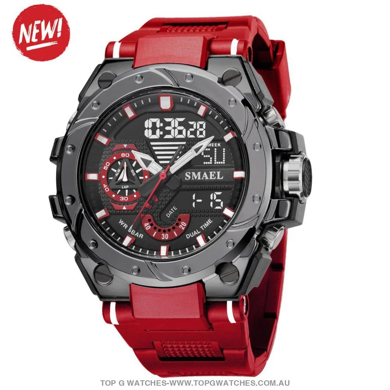 Smael Military Sport Dual-Display Quartz Watch – Model 8060