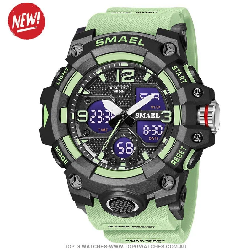 Smael XL Military Sports G-Style Watch – 50M Waterproof Tactical Design